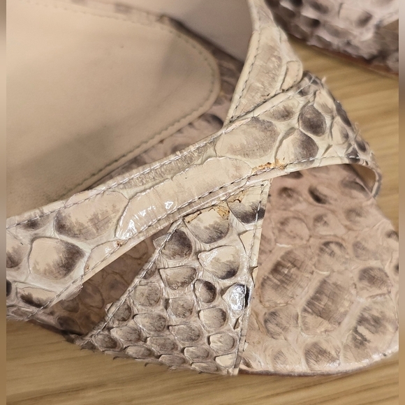 Alexandre Birman Women's Genuine Snake Skin Wedge Sandals Size 11 - Picture 10 of 11